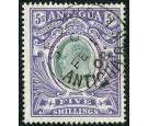 SG40. 1903 5/- Grey-green and viole. Superb fine used...
