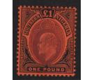 SG44. 1909 £1 Purple and black. Extremely fine mint...