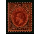 SG56. 1912 £1 Purple and black/red. A superb fresh...