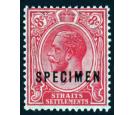 SG240es. 1921 8c Carmine 'SPECIMEN'. Superb fresh mint...