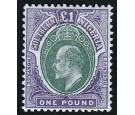 SG20. 1903 £1 Green and violet. Brilliant fresh mint...