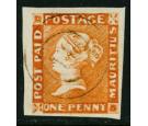 SG6. 1853 1d Vermilion. EARLY IMPRESSION. Gorgeous...